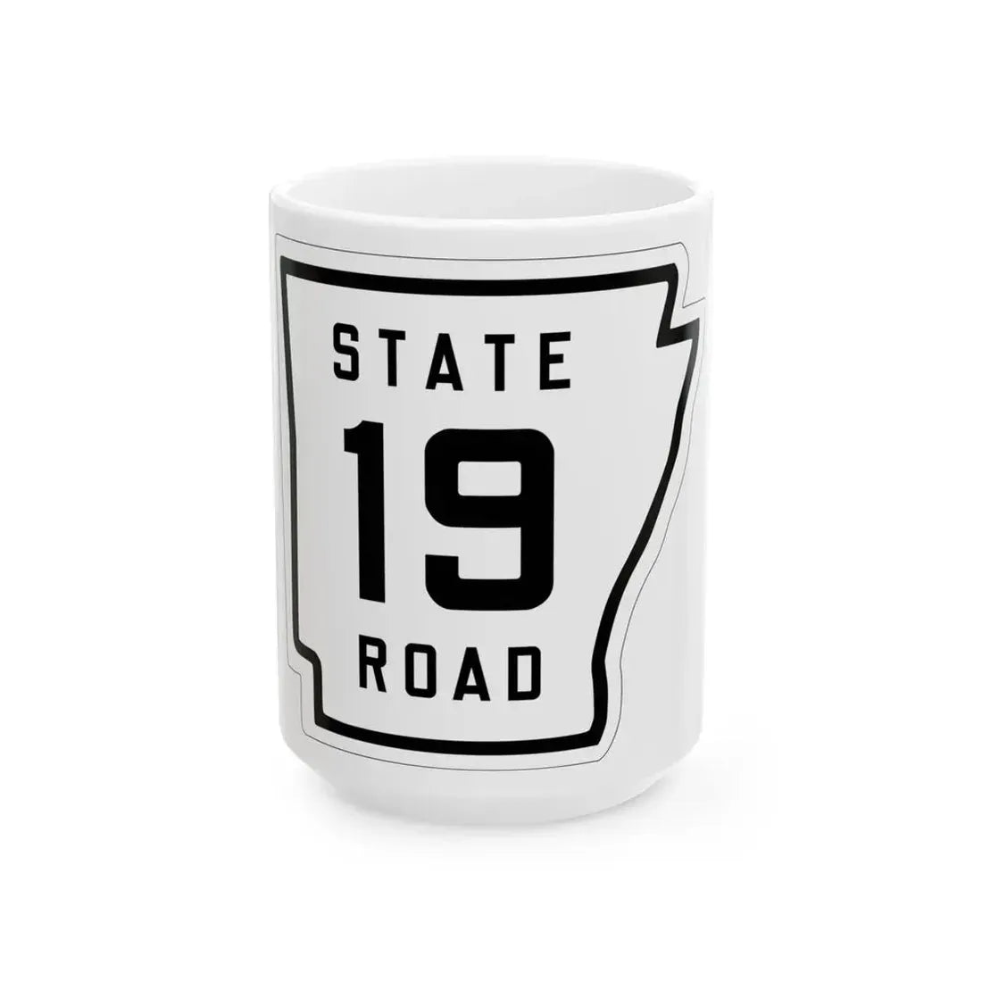 Arkansas 19 1926 (Arkansas) (Road Sign) White Coffee Mug 15oz - Go Mug Yourself