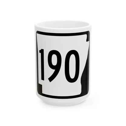 Arkansas 190 1970 (Arkansas) (Road Sign) White Coffee Mug 15oz - Go Mug Yourself