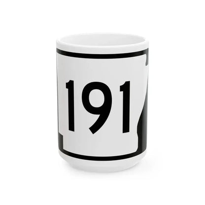 Arkansas 191 (Arkansas) (Road Sign) White Coffee Mug 15oz - Go Mug Yourself