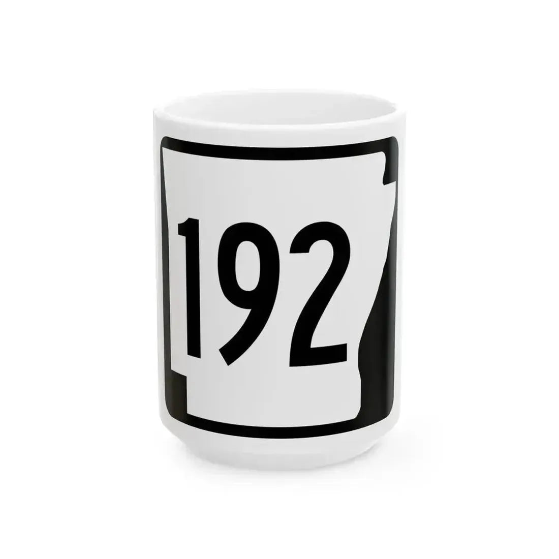 Arkansas 192 1970 (Arkansas) (Road Sign) White Coffee Mug 15oz - Go Mug Yourself