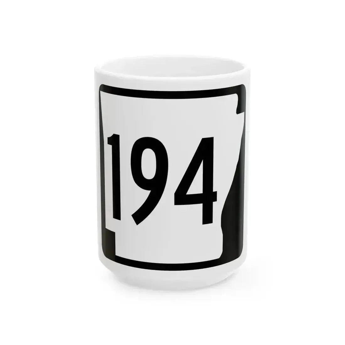 Arkansas 194 1970 (Arkansas) (Road Sign) White Coffee Mug 15oz - Go Mug Yourself