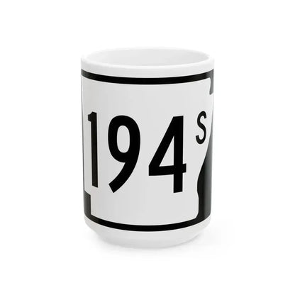 Arkansas 194S (Arkansas) (Road Sign) White Coffee Mug 15oz - Go Mug Yourself