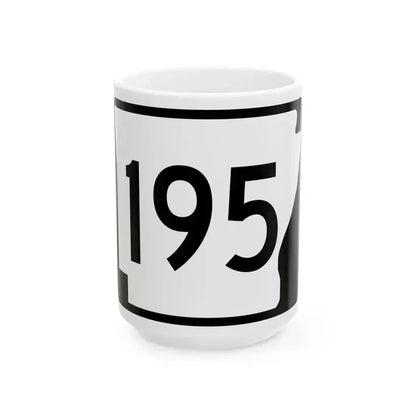 Arkansas 195 (Arkansas) (Road Sign) White Coffee Mug 15oz - Go Mug Yourself