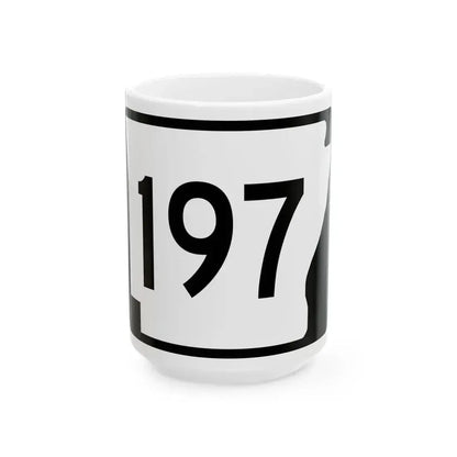 Arkansas 197 (Arkansas) (Road Sign) White Coffee Mug 15oz - Go Mug Yourself