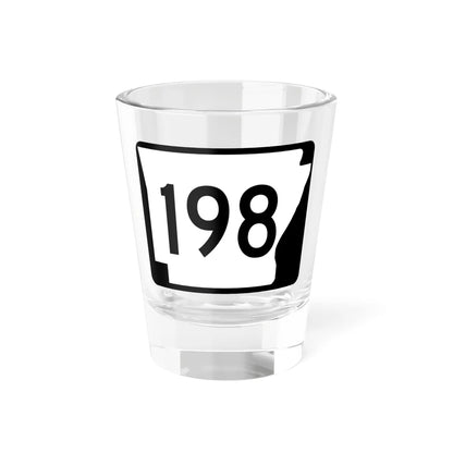 Arkansas 198 (Arkansas) (Road Sign) Shot Glass 1.5oz 1.5oz - Go Mug Yourself