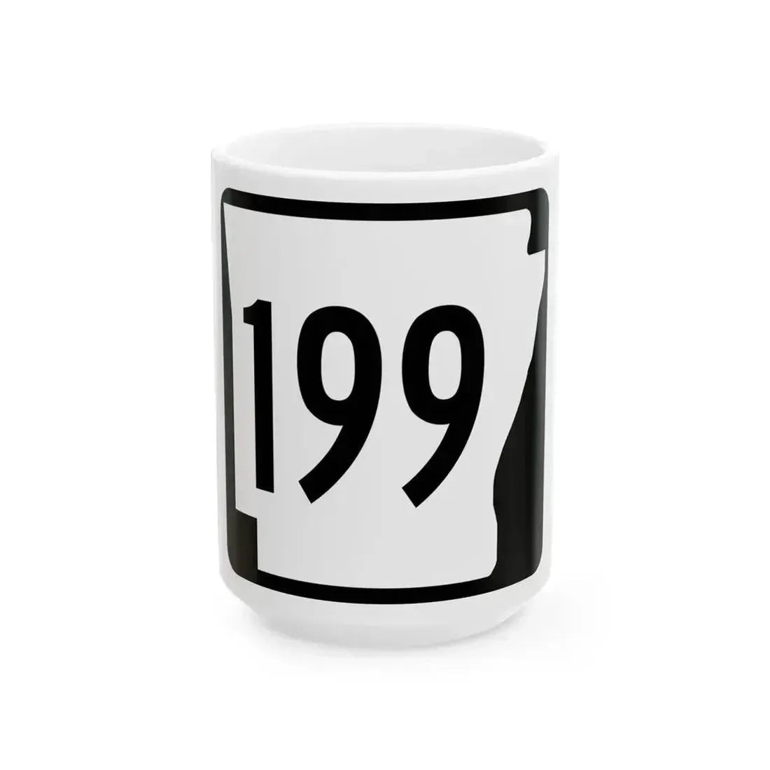 Arkansas 199 1970 (Arkansas) (Road Sign) White Coffee Mug 15oz - Go Mug Yourself