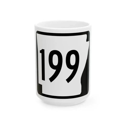 Arkansas 199 1970 (Arkansas) (Road Sign) White Coffee Mug 15oz - Go Mug Yourself