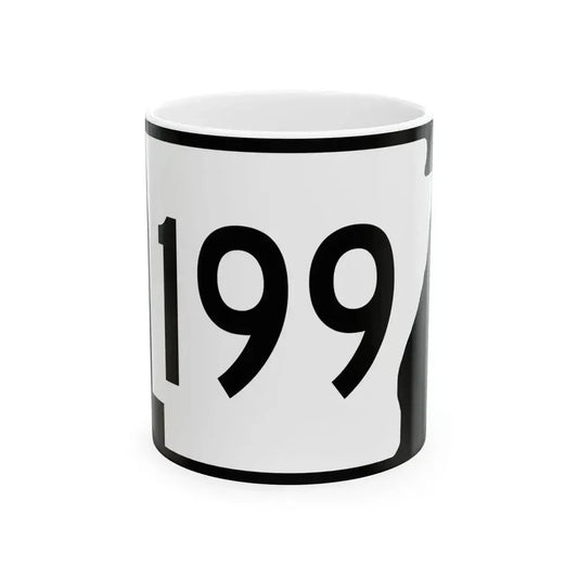 Arkansas 199 (Arkansas) (Road Sign) White Coffee Mug 11oz - Go Mug Yourself