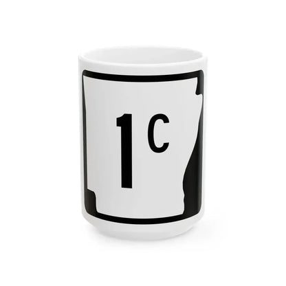Arkansas 1C (Arkansas) (Road Sign) White Coffee Mug 15oz - Go Mug Yourself