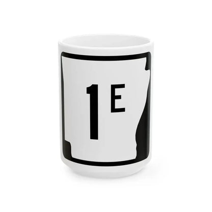 Arkansas 1E (Arkansas) (Road Sign) White Coffee Mug 15oz - Go Mug Yourself