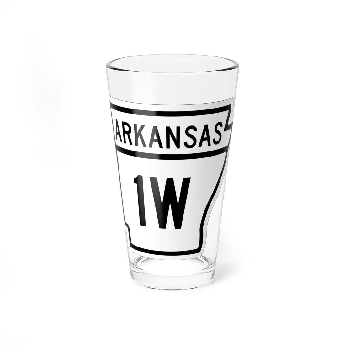 Arkansas 1W 1948 (Arkansas) (Road Sign) Pint Glass 16oz 16oz - Go Mug Yourself