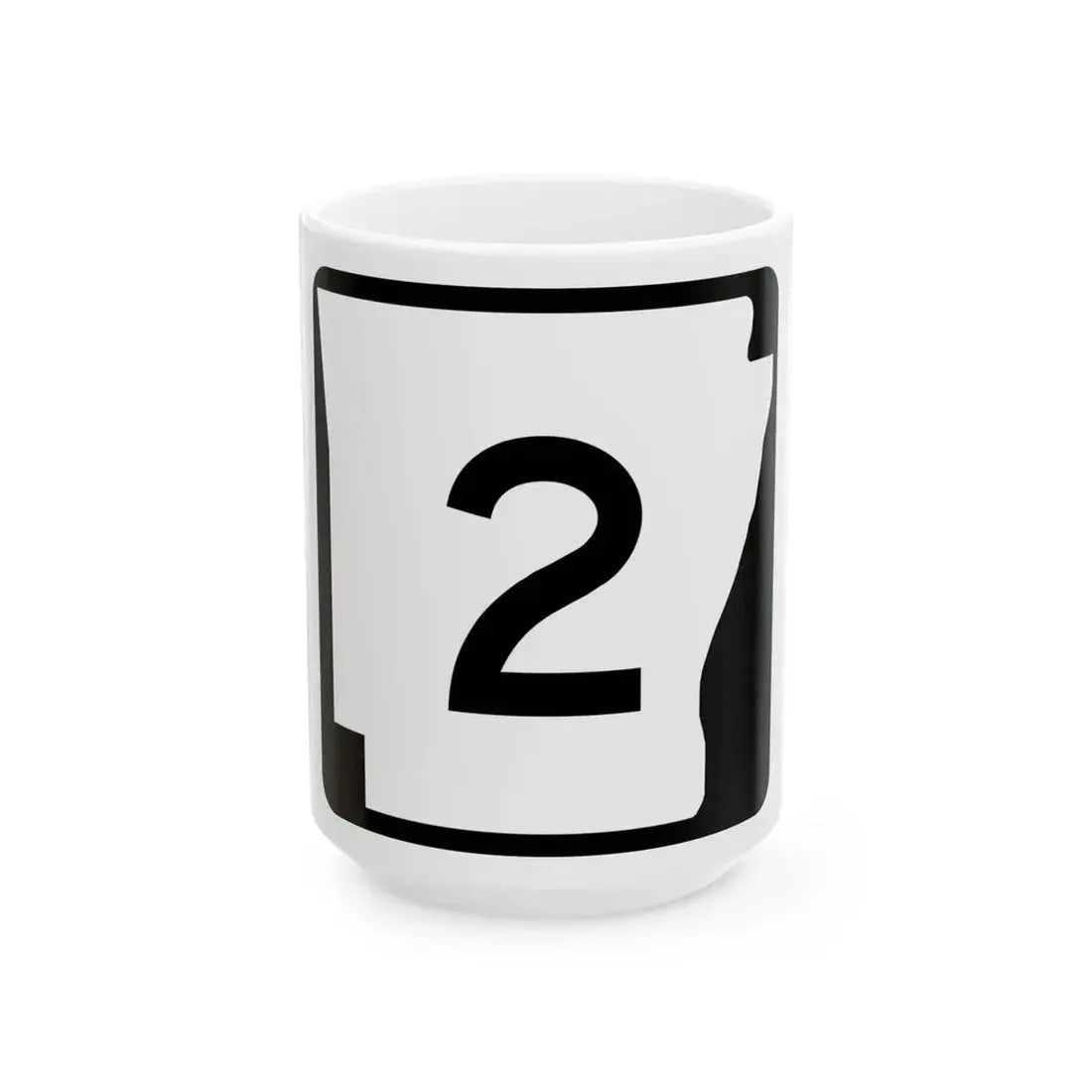 Arkansas 2 (Arkansas) (Road Sign) White Coffee Mug 15oz - Go Mug Yourself
