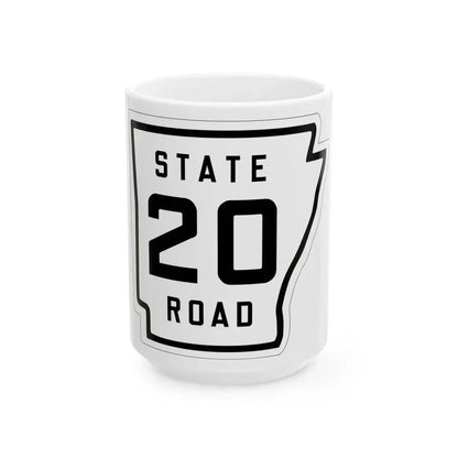 Arkansas 20 1926 (Arkansas) (Road Sign) White Coffee Mug - Go Mug Yourself