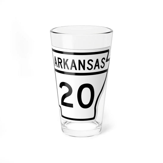 Arkansas 20 1948 (Arkansas) (Road Sign) Pint Glass 16oz 16oz - Go Mug Yourself