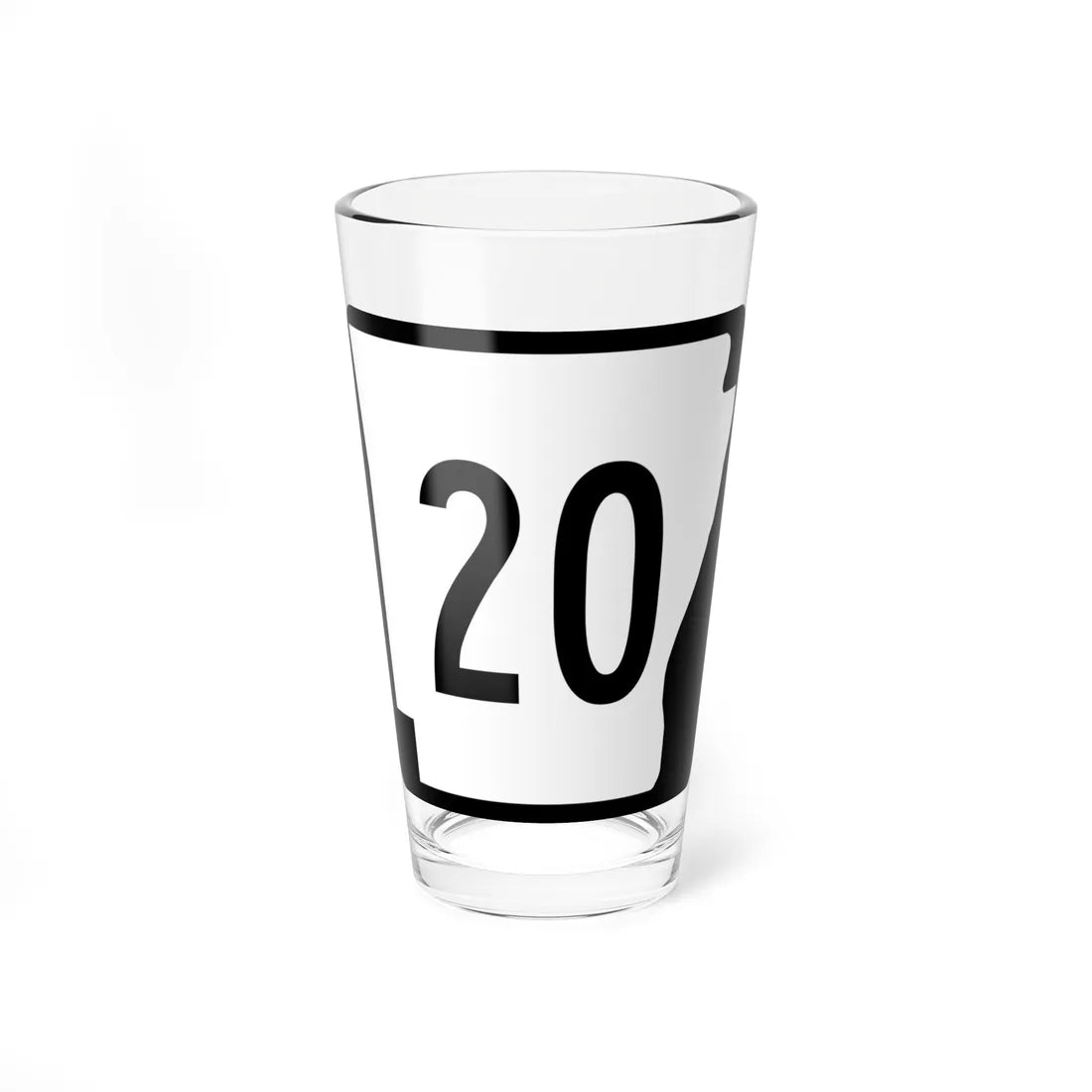 Arkansas 20 (Arkansas) (Road Sign) Pint Glass 16oz 16oz - Go Mug Yourself