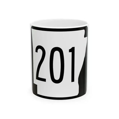 Arkansas 201 1970 (Arkansas) (Road Sign) White Coffee Mug 11oz - Go Mug Yourself