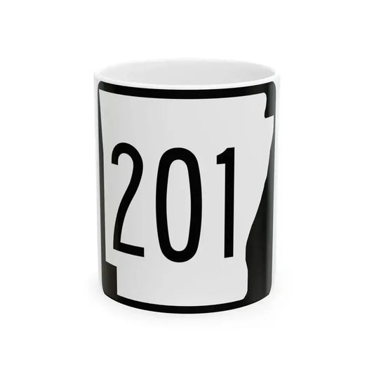 Arkansas 201 1970 (Arkansas) (Road Sign) White Coffee Mug 11oz - Go Mug Yourself