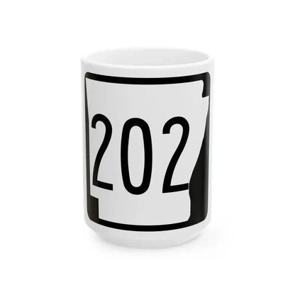 Arkansas 202 1970 (Arkansas) (Road Sign) White Coffee Mug 15oz - Go Mug Yourself