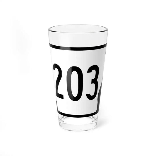 Arkansas 203 (Arkansas) (Road Sign) Pint Glss 16oz 16oz - Go Mug Yourself