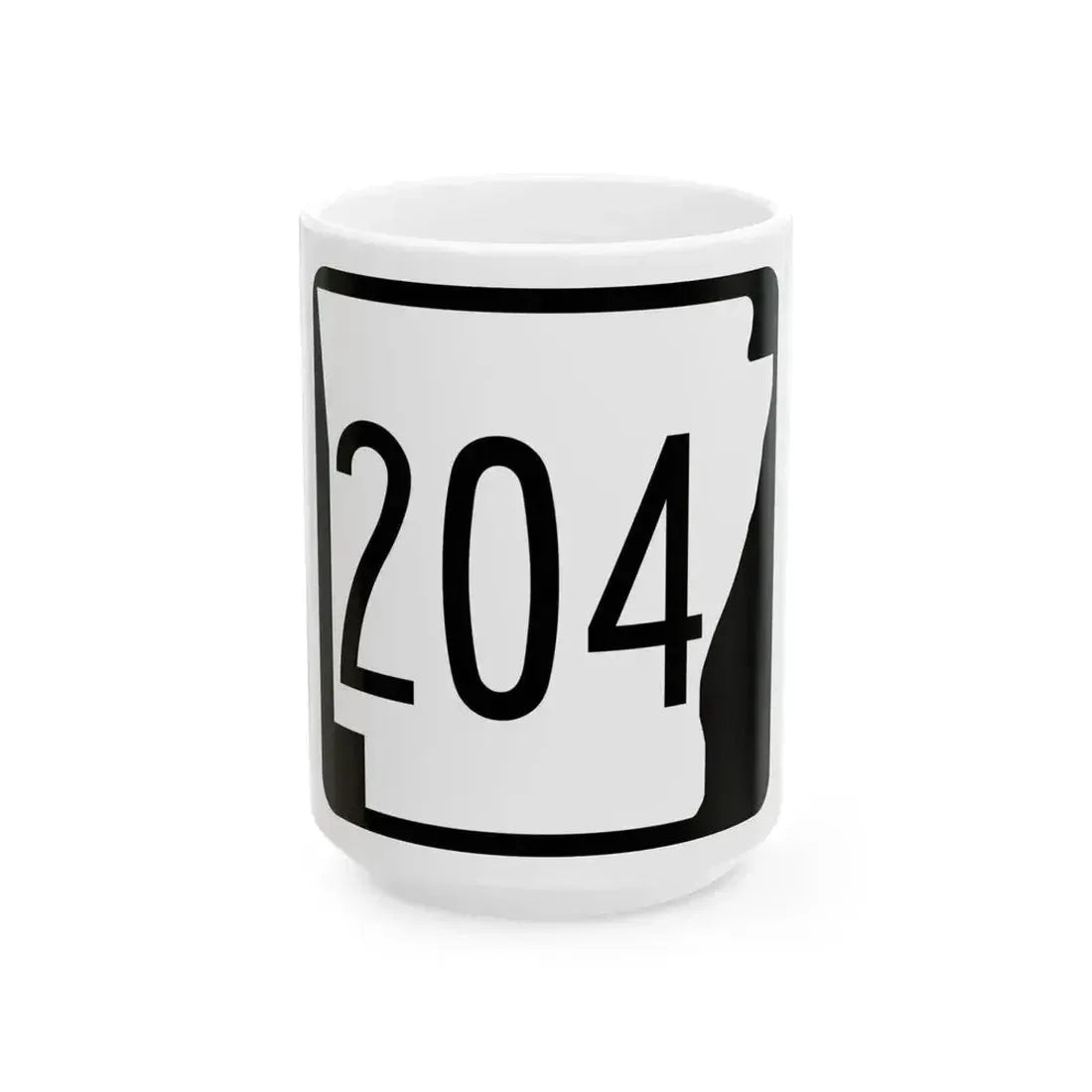 Arkansas 204 1970 (Arkansas) (Road Sign) White Coffee Mug 15oz - Go Mug Yourself
