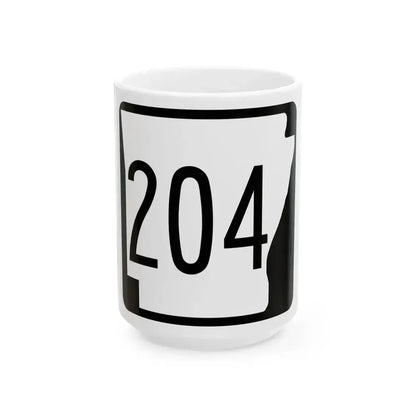 Arkansas 204 1970 (Arkansas) (Road Sign) White Coffee Mug 15oz - Go Mug Yourself