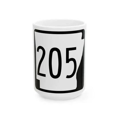 Arkansas 205 1970 (Arkansas) (Road Sign) White Coffee Mug 15oz - Go Mug Yourself
