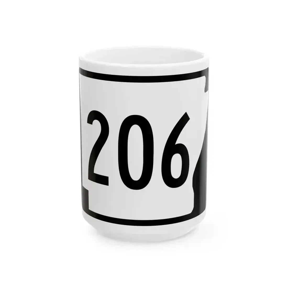 Arkansas 206 (Arkansas) (Road Sign) White Coffee Mug 15oz - Go Mug Yourself
