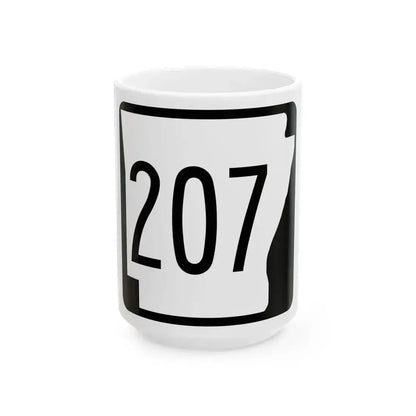 Arkansas 207 1970 (Arkansas) (Road Sign) White Coffee Mug 15oz - Go Mug Yourself