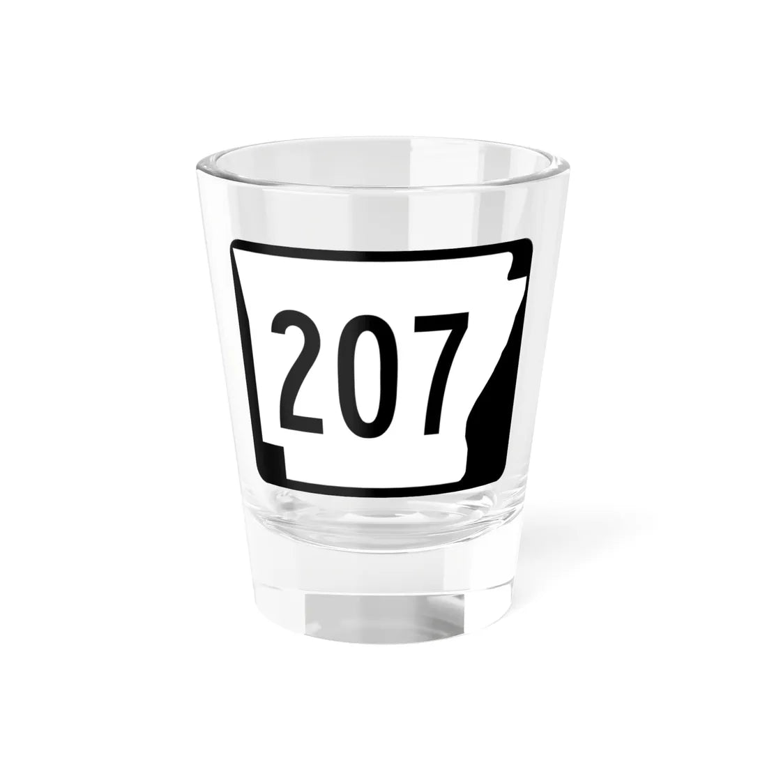 Arkansas 207 (Arkansas) (Road Sign) Shot Glass 1.5oz 1.5oz - Go Mug Yourself