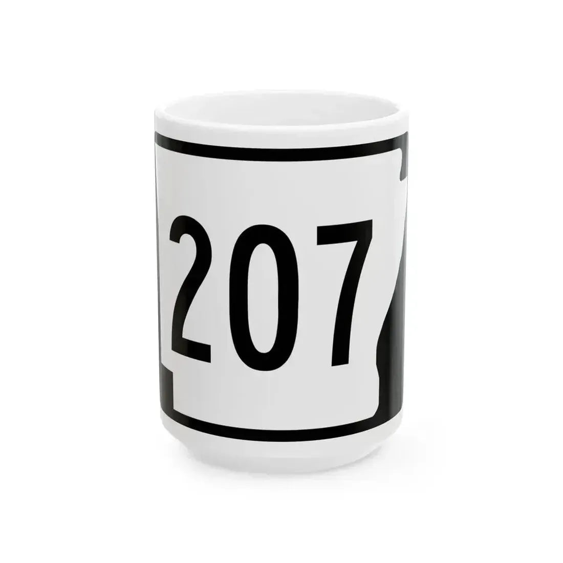 Arkansas 207 (Arkansas) (Road Sign) White Coffee Mug 15oz - Go Mug Yourself