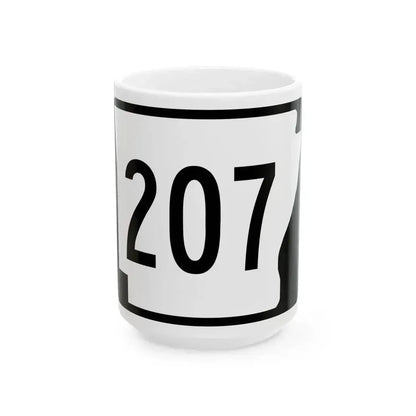 Arkansas 207 (Arkansas) (Road Sign) White Coffee Mug 15oz - Go Mug Yourself