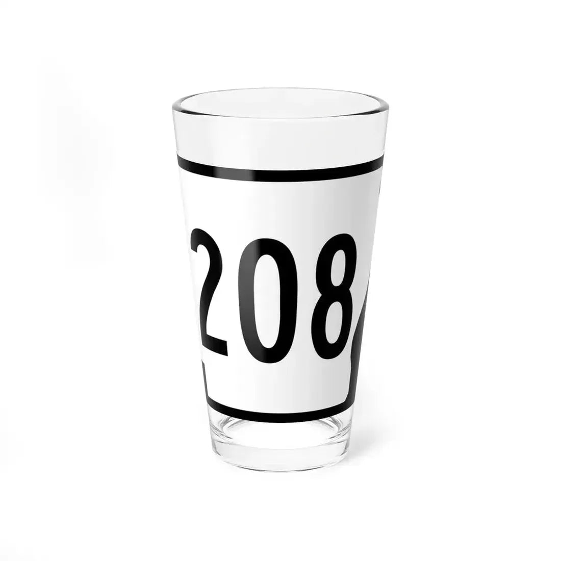 Arkansas 208 (Arkansas) (Road Sign) Pint Glass 16oz 16oz - Go Mug Yourself