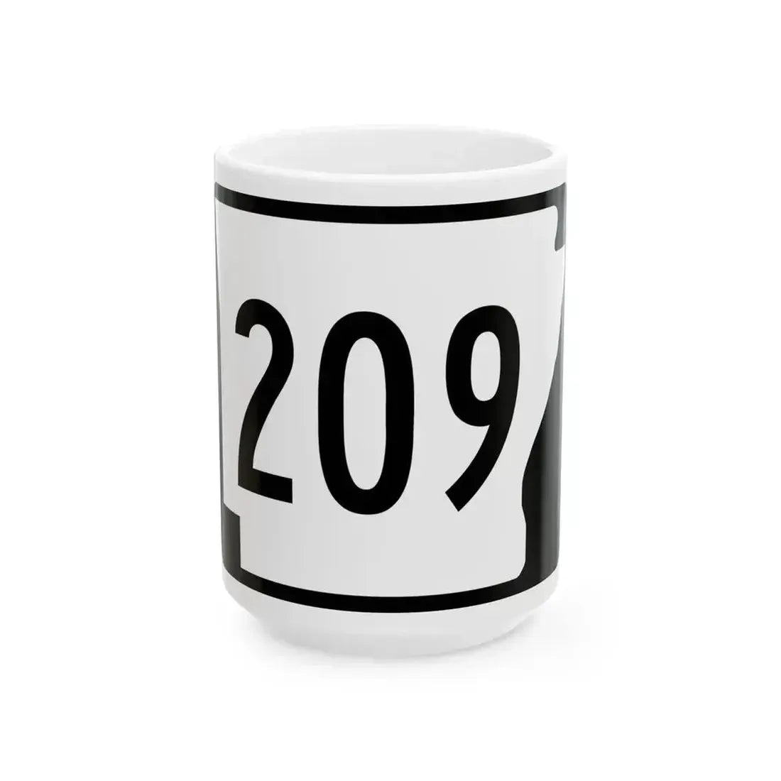 Arkansas 209 (Arkansas) (Road Sign) White Coffee Mug 15oz - Go Mug Yourself