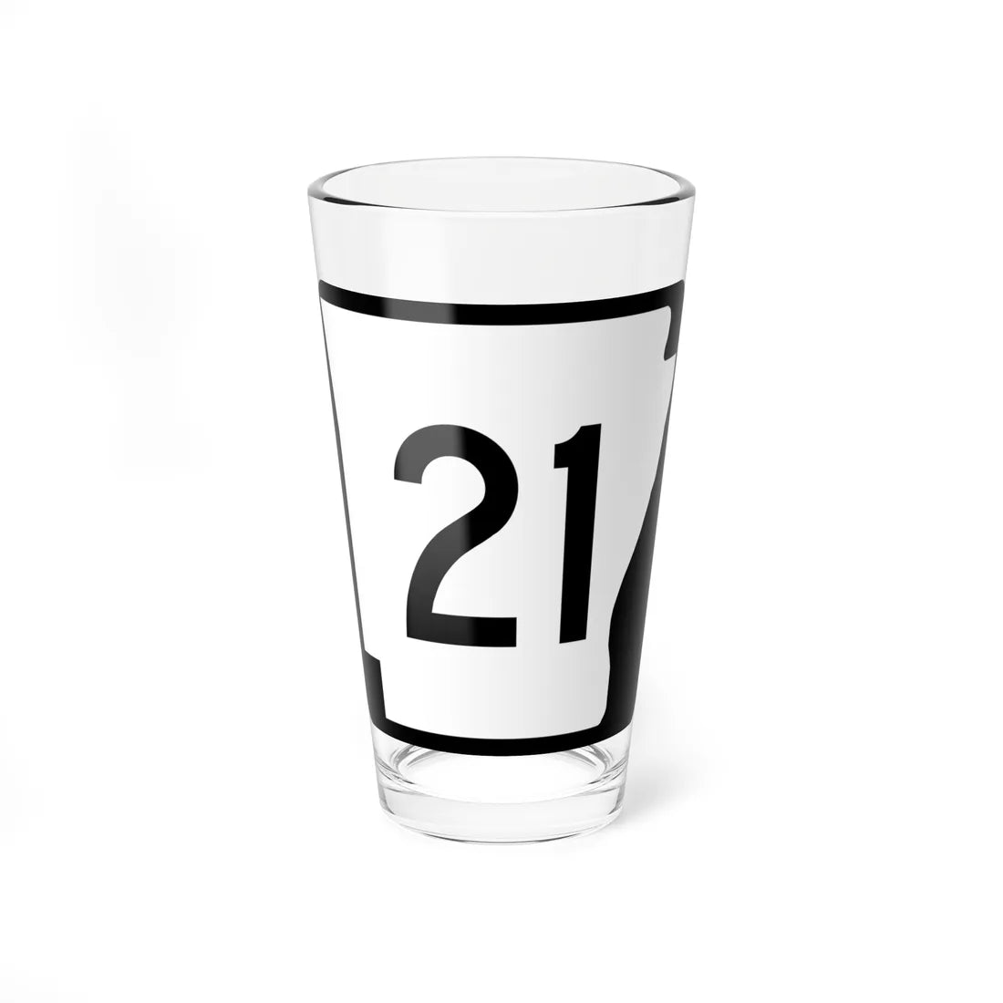 Arkansas 21 (Arkansas) (Road Sign) Pint Glass 16oz 16oz - Go Mug Yourself