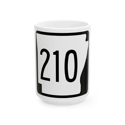Arkansas 210 1970 (Arkansas) (Road Sign) White Coffee Mug 15oz - Go Mug Yourself