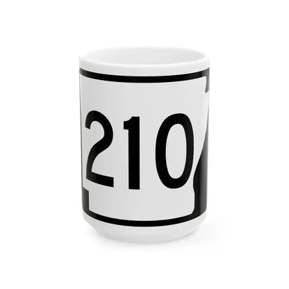 Arkansas 210 (Arkansas) (Road Sign) White Coffee Mug 15oz - Go Mug Yourself