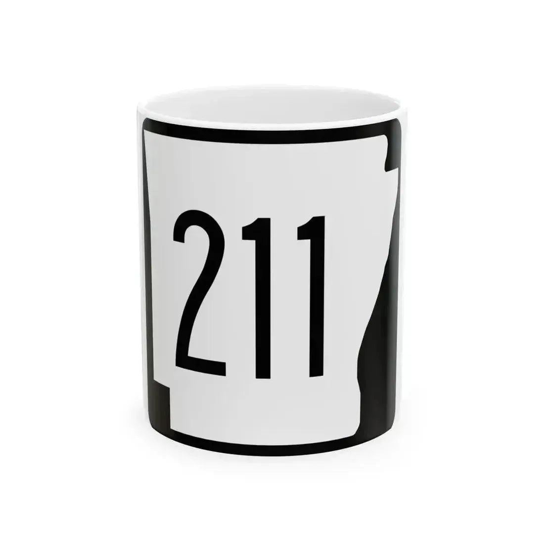 Arkansas 211 1970 (Arkansas) (Road Sign) White Coffee Mug - Go Mug Yourself