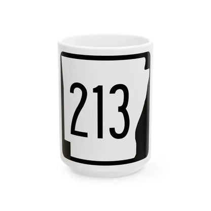 Arkansas 213 1970 (Arkansas) (Road Sign) White Coffee Mug 15oz - Go Mug Yourself