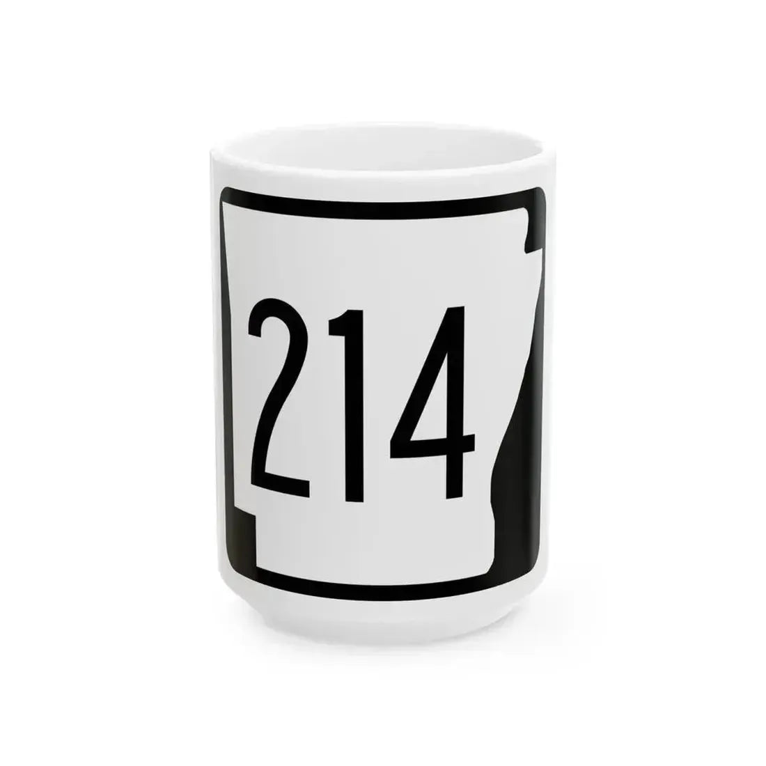 Arkansas 214 1970 (Arkansas) (Road Sign) White Coffee Mug 15oz - Go Mug Yourself