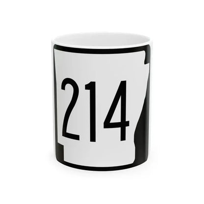 Arkansas 214 1970 (Arkansas) (Road Sign) White Coffee Mug - Go Mug Yourself