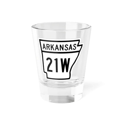 Arkansas 21W 1948 (Arkansas) (Road Sign) Shot Glass 1.5oz 1.5oz - Go Mug Yourself