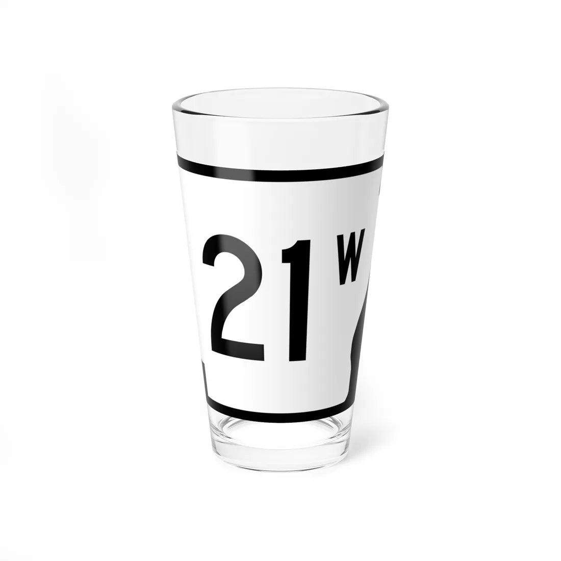 Arkansas 21W (Arkansas) (Road Sign) Pint Glass 16oz 16oz - Go Mug Yourself