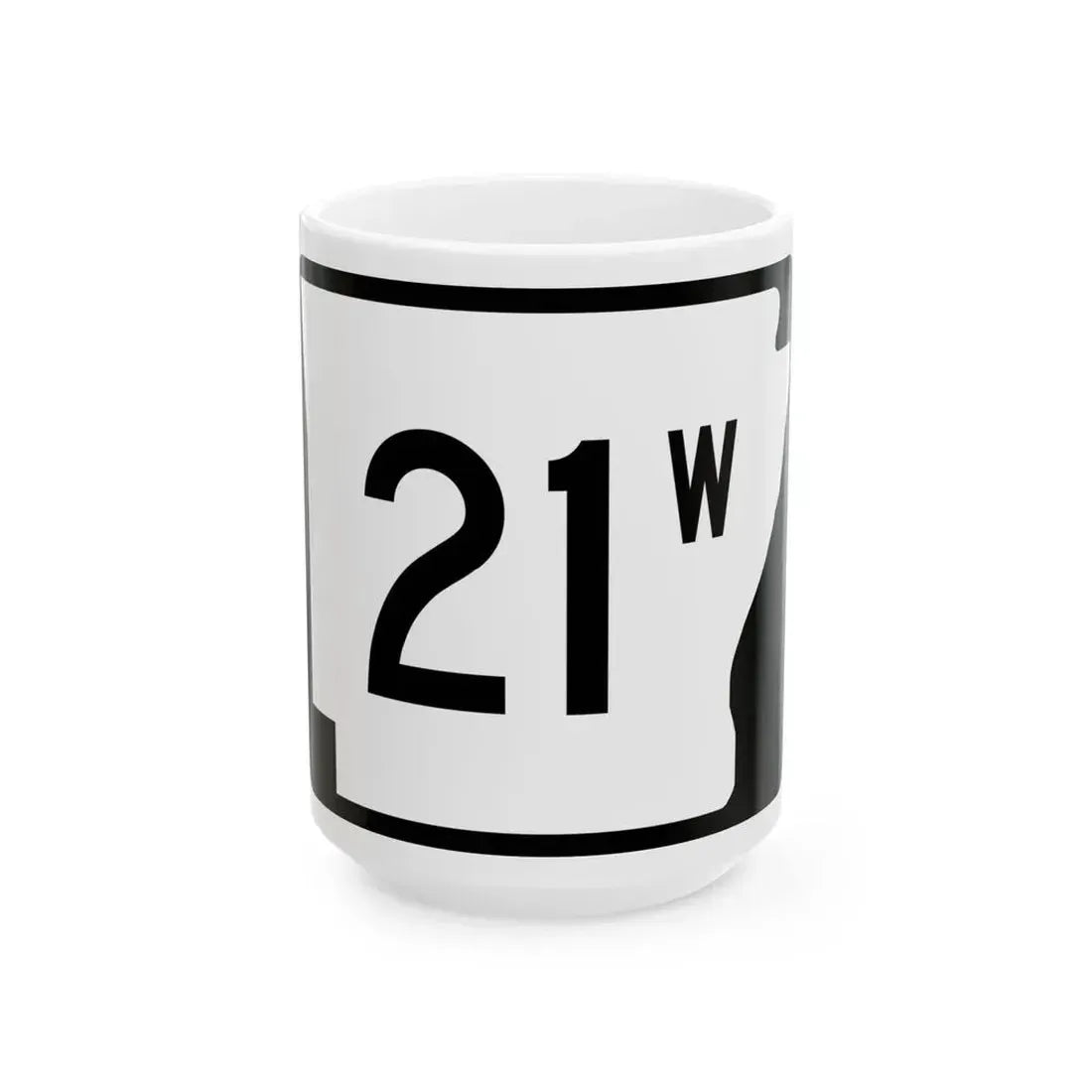 Arkansas 21W (Arkansas) (Road Sign) White Coffee Mug 15oz - Go Mug Yourself