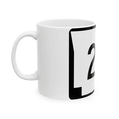 Arkansas 21W (Arkansas) (Road Sign) White Coffee Mug - Go Mug Yourself
