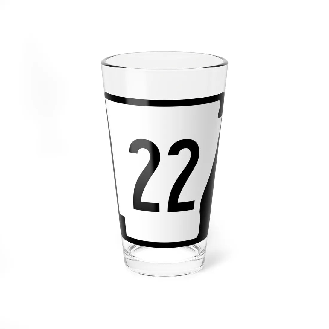 Arkansas 22 (Arkansas) (Road Sign) Pint Glass 16oz 16oz - Go Mug Yourself