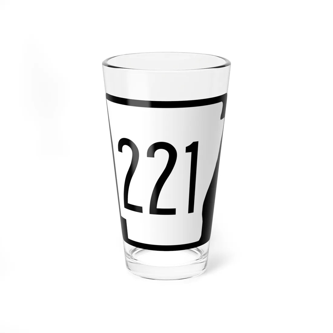 Arkansas 221 1970 (Arkansas) (Road Sign) Pint Glass 16oz 16oz - Go Mug Yourself