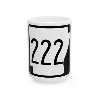 Arkansas 222 1970 (Arkansas) (Road Sign) White Coffee Mug 15oz - Go Mug Yourself