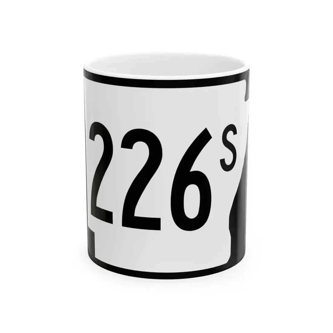 Arkansas 226S (Arkansas) (Road Sign) White Coffee Mug - Go Mug Yourself