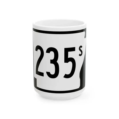 Arkansas 235S (Arkansas) (Road Sign) White Coffee Mug - Go Mug Yourself