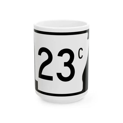 Arkansas 23C (Arkansas) (Road Sign) White Coffee Mug 15oz - Go Mug Yourself